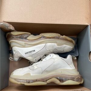 Balenciaga Triple S Clear Sole Off White Men Size 12